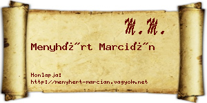 Menyhért Marcián névjegykártya